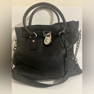 Michael Kors Black Hamilton Satchel Bag